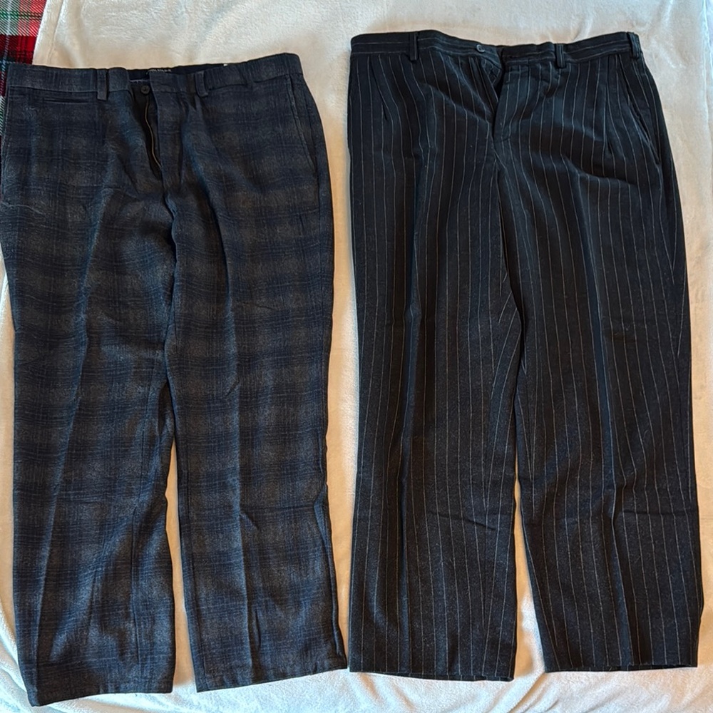 Banana Republic Men's Dress Pants - Black and Gray